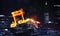 Music concept presented by fire burning icon