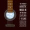 Music concert show poster with acoustic guitar . Vector