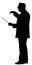 Music conductor silhouette.