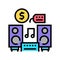 music device rental color icon vector illustration