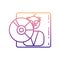 music disk nolan icon. Simple thin line, outline vector of Media icons for ui and ux, website or mobile application