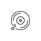 Music disk outline icon