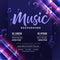 Music dj party invitation shiny template design