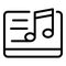 Music edit icon, outline style