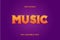 Music Editable Text Effect Purple and Orange Color