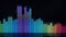 Music Equalizer bar. Audio waveform equalizer on black background