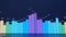 Music Equalizer bar. Audio waveform equalizer on black background