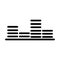 Music equalizer graphic sound line style icon