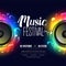 Music flyer poster with colorful speaker design