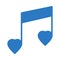 Music glyph colour vector  icon