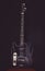 Music and hard rock concept. Guitar in deep black color