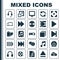 Music Icons Set. Collection Of Playlist, Synchronize, Top And Other Elements. Also Includes Symbols Such As Button, Full