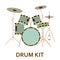 Music instrument icon. Drum kit