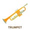Music instrument icon. Trumpet