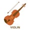 Music instrument icon. Violin