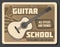 Music instruments, guitar playing school