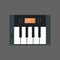 Music Keys Icon Electronic Piano Keyboard Concept