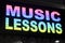 Music lessons sign