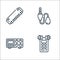 Music line icons. linear set. quality vector line set such as voice recorder, amplifier, audio jack