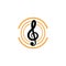 Music logo creative vector icon