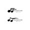 Music logo vector icon