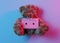 Music lover concept Teddy bear hold audio cassette