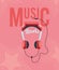 music lovers headphone poster
