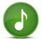 Music luxurious glossy green round button abstract