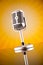 Music microphone, music saturated concept