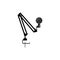 music microphone stand cartoon vector illustration