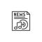 Music news publication line icon