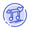 Music Node, Node, Lyrics, Love, Song Blue Dotted Line Line Icon