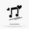 Music Node, Node, Lyrics, Love, Song solid Glyph Icon vector