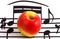 Music notation elements and apple