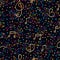 Music note firework colorful seamless pattern