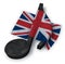 Music note and flag of the united kingdom