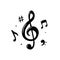 Music note icon Melody Vector