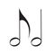 Music note icon song melody vector flat isolated on white background