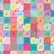 Music note love symmetry colorful seamless pattern