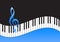 Music Note and piano keyboard