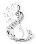 Music note poster with musical symbol on staff