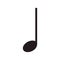 Music note vector illustration melody symbol. Musical design icon and abstract sound treble art. Song tune element composition