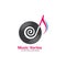 music note vortex concept  vector icon design