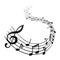 Music notes, black group musical notes - for stock