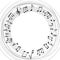 Music notes border. Musical background. Music style round shape