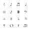 Music notes icons