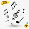 Music notes icons set. Music notes Vector illustration