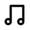Music notes line icon 
