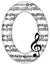 Music Notes Oval Picture Frame