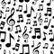 Music Notes Seamless Pattern